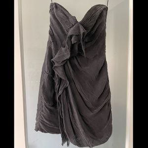 Obakki Dark Charcoal Strapless Dress